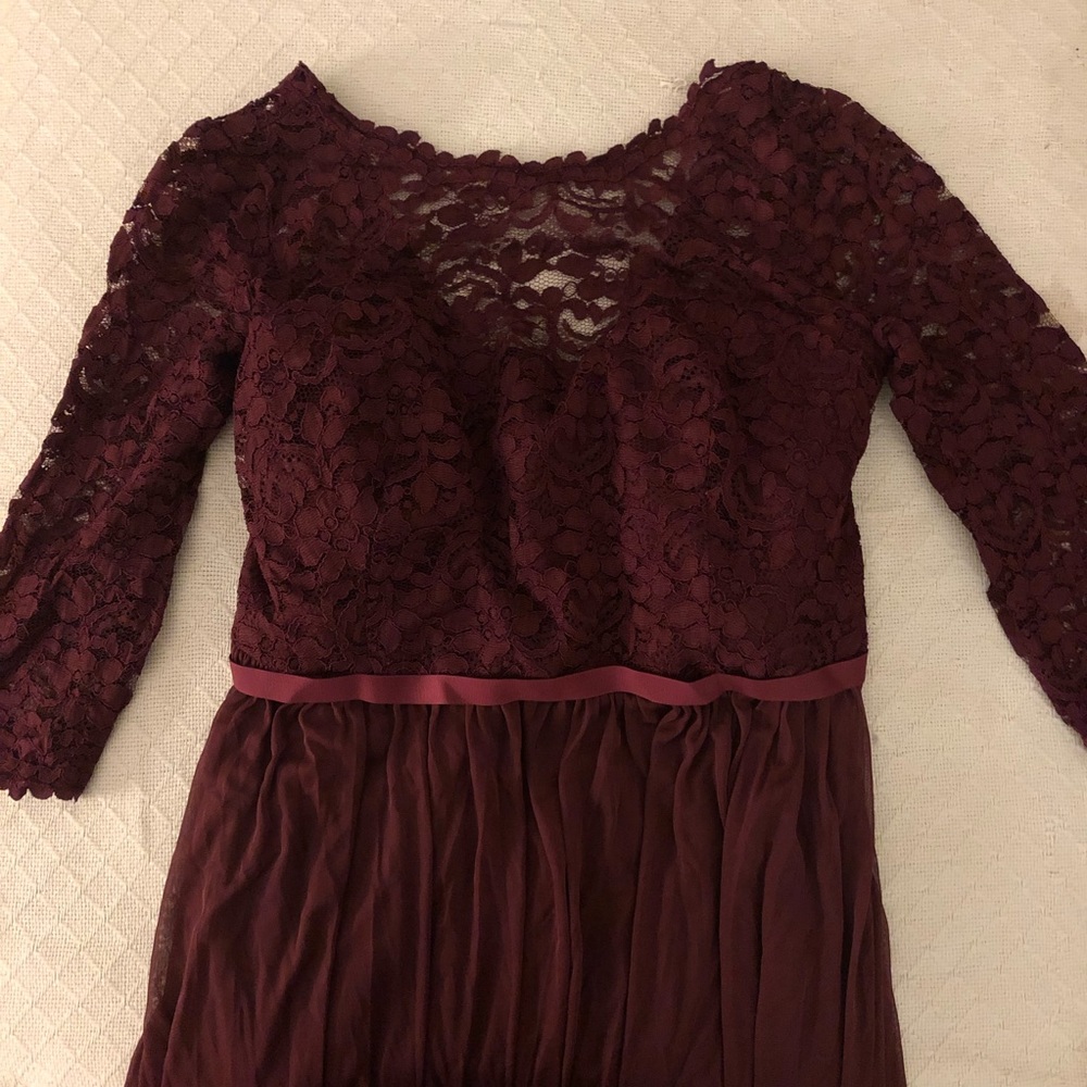 David’s Bridal Bridesmaid Dress Maroon/Burgundy